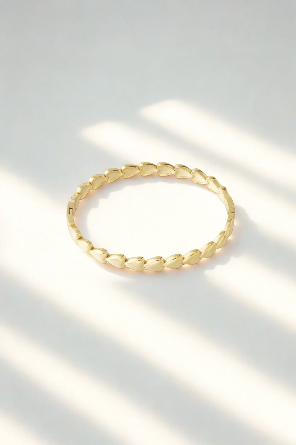 Heart Cuff Gold Bracelet