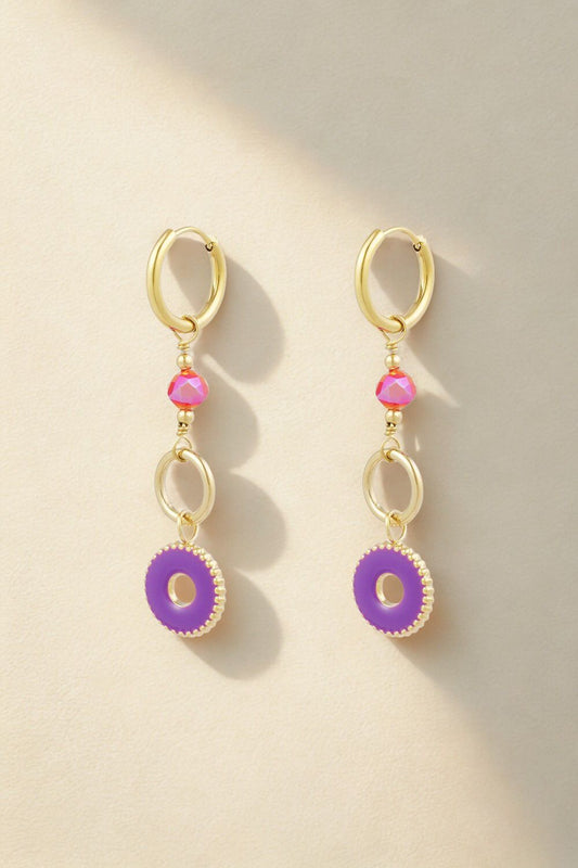 Coloursplash Round Earrings
