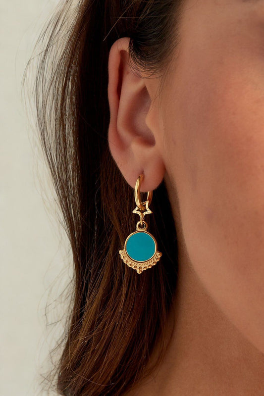 Colourful Statement Star Earrings