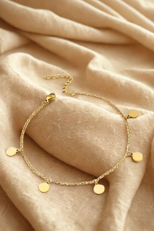 Gold Round Bangle Bracelet